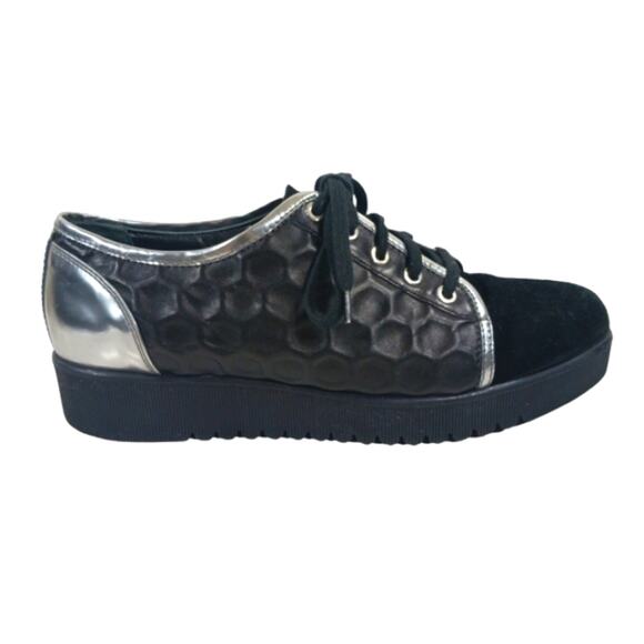 FS2211 EUC $365  Aquatalia Aida Platform Sneakers size 8.5 - Picture 1 of 8